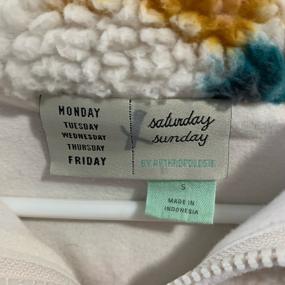 Anthropologie Saturday Sunday Floral Pullover Jacket Size Small - Picture 5 of 6